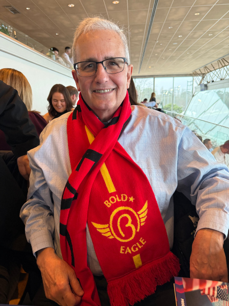 Photo of Paul Spears wearing Bold Eagle scarf