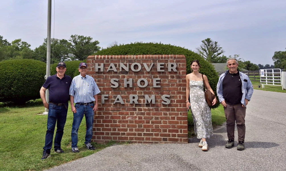 Group by Hanover Shoe Farms sign Photo of Group by Hanover Shoe Farms sign