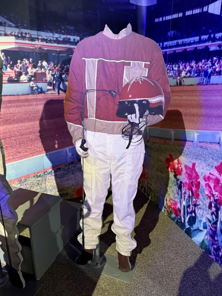 Photo of Paul E. Spears racing colors at Harness Racing Museum and Hall of Fame